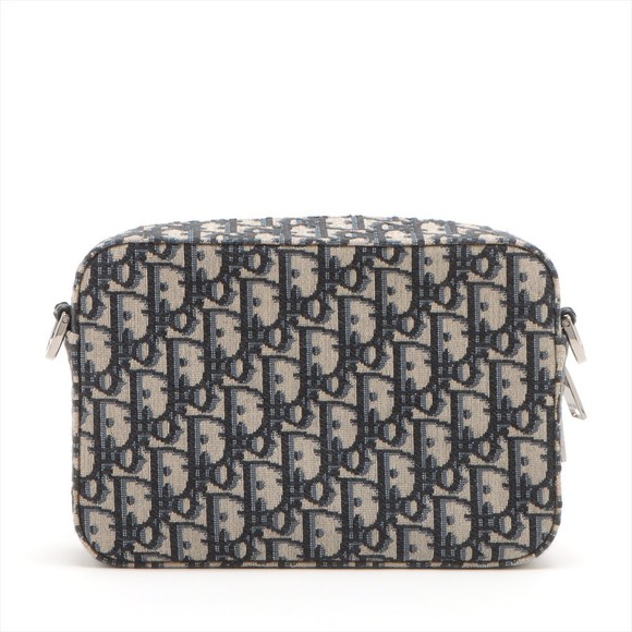 Dior Blue Oblique Leather Canvas Safari Shoulder bag - Picture 1 of 10